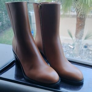 Lafayette 148 New York Tan Heeled Boots